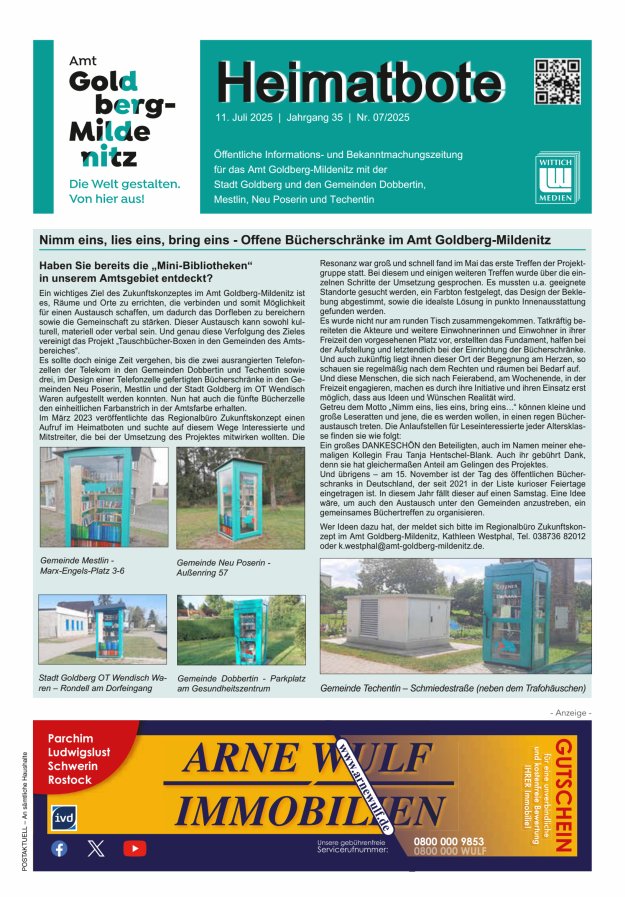Heimatbote Titelblatt 07/2025