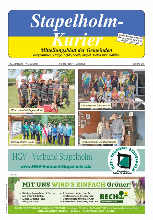 Stapelholm-Kurier Titelblatt 07/2025