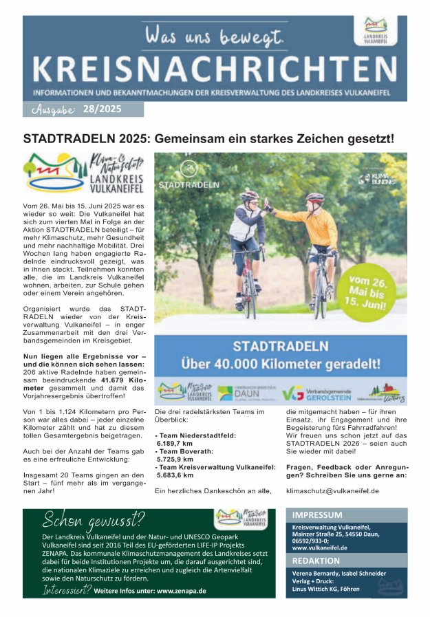 Kreisnachrichten Titelblatt 28/2025
