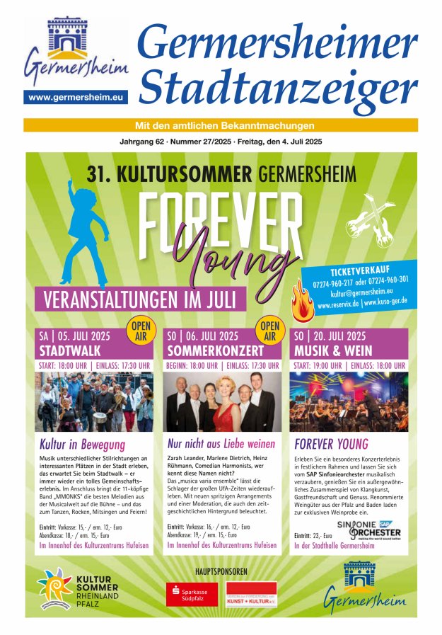 Germersheimer Stadtanzeiger Titelblatt 27/2025