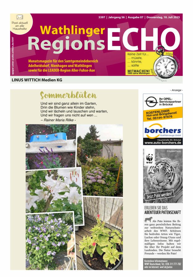 Wathlinger RegionsEcho Titelblatt 07/2025