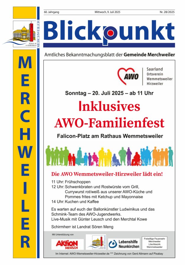 Blickpunkt Merchweiler Titelblatt 28/2025