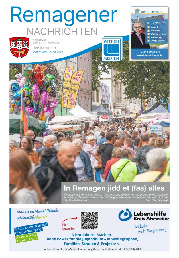Remagener Nachrichten Titelblatt 28/2025