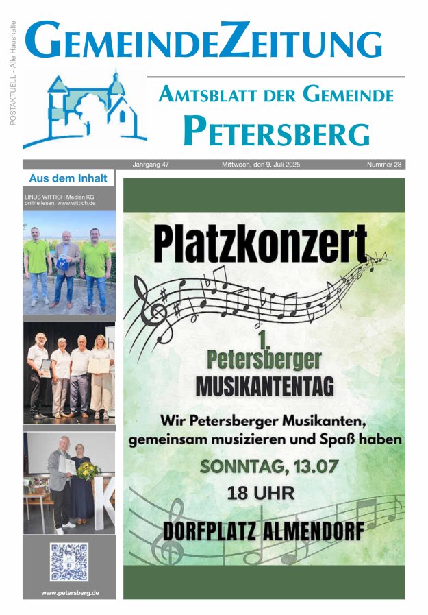 Amtsblatt Blickpunkt Petersberg Titelblatt 28/2025