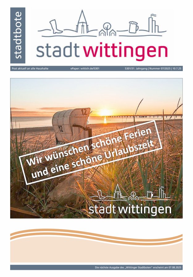 Wittinger Stadtbote Titelblatt 07/2025