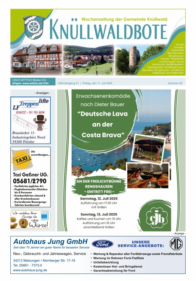Knüllwaldbote Titelblatt 28/2025