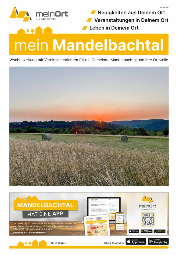 mein Mandelbachtal Titelblatt 28/2025