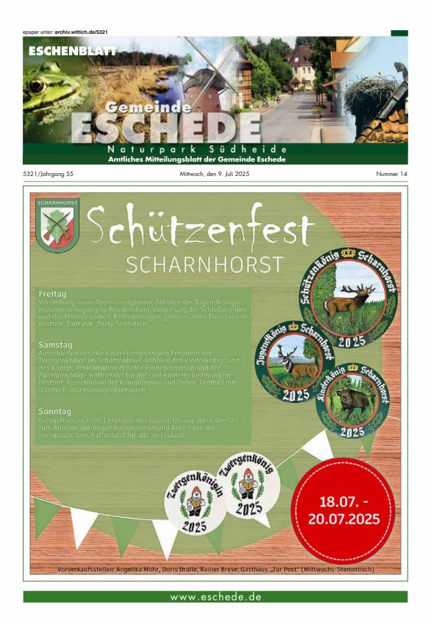 Eschenblatt Titelblatt 14/2025