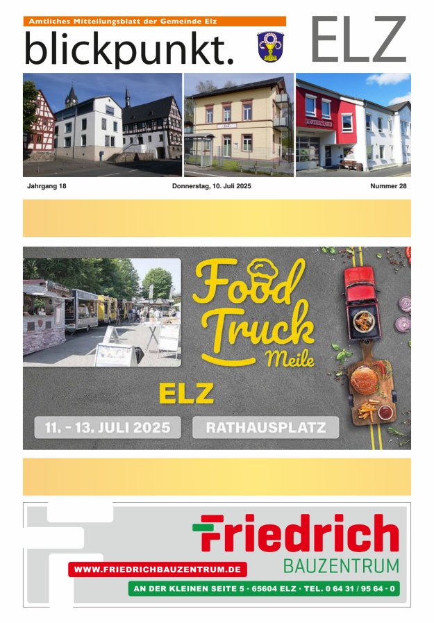 Blickpunkt Elz Titelblatt 28/2025