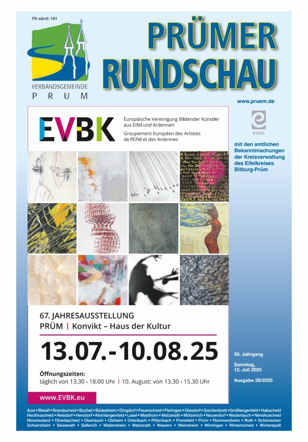 Prümer Rundschau Titelblatt 28/2025
