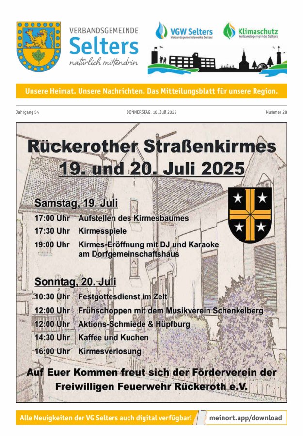 Unsere Verbandsgemeinde Selters Ww Titelblatt 28/2025
