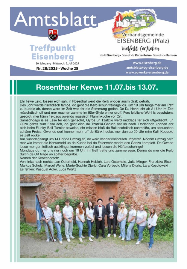 Treffpunkt Eisenberg Titelblatt 28/2025