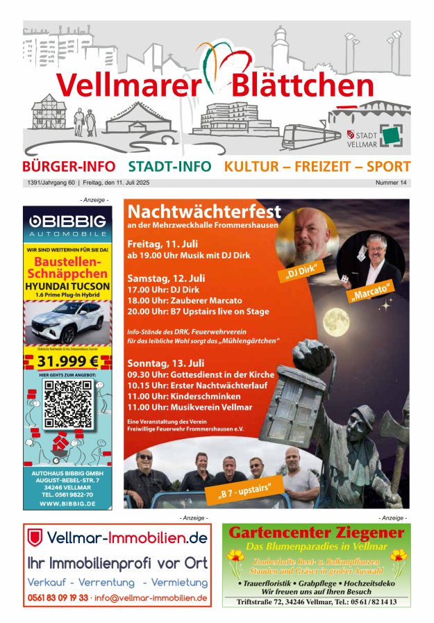 Vellmarer Blättchen Titelblatt 14/2025