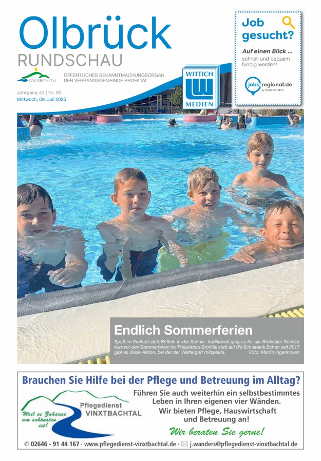 Olbrück Rundschau Titelblatt 28/2025