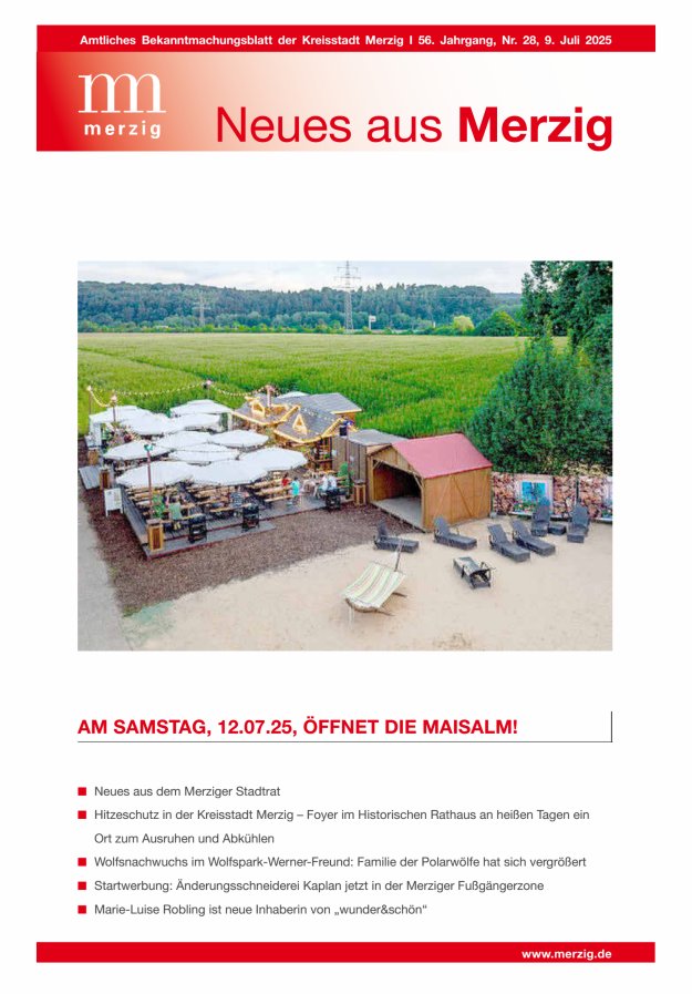 Neues aus Merzig Titelblatt 28/2025