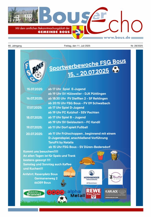 Bouser Echo Titelblatt 28/2025