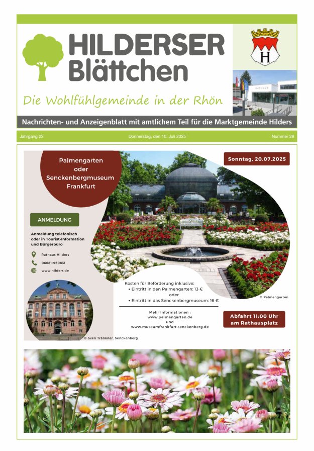 Hilderser Blättchen Titelblatt 28/2025