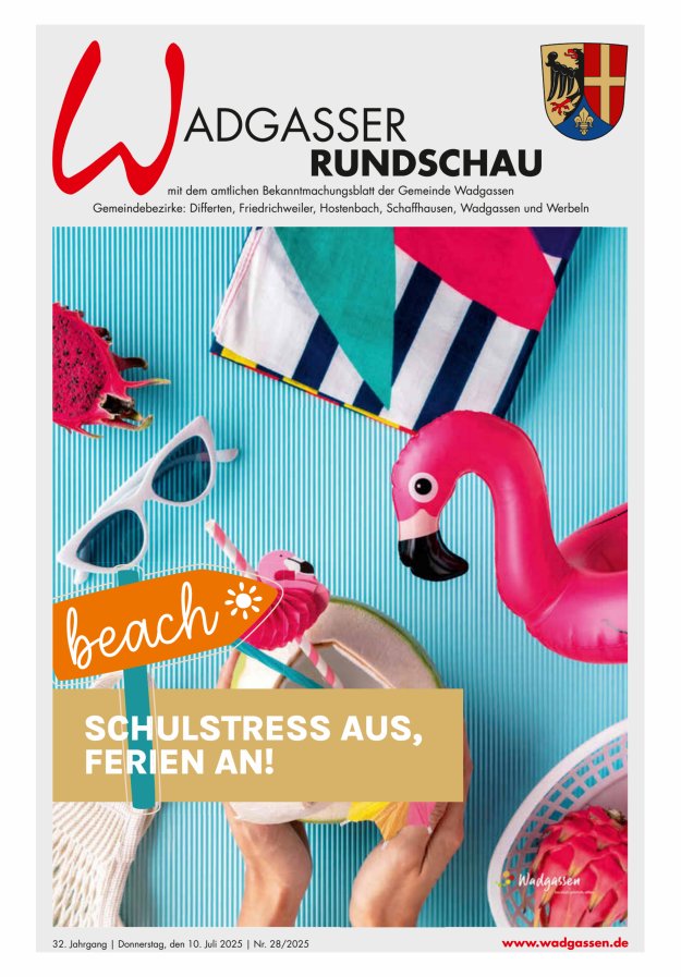 Wadgasser Rundschau Titelblatt 28/2025