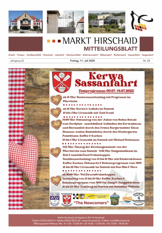 Mitteilungsblatt Markt Hirschaid Titelblatt 28/2025
