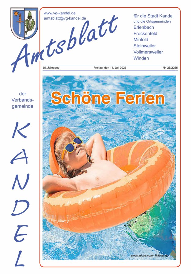Amtsblatt VG Kandel Titelblatt 28/2025