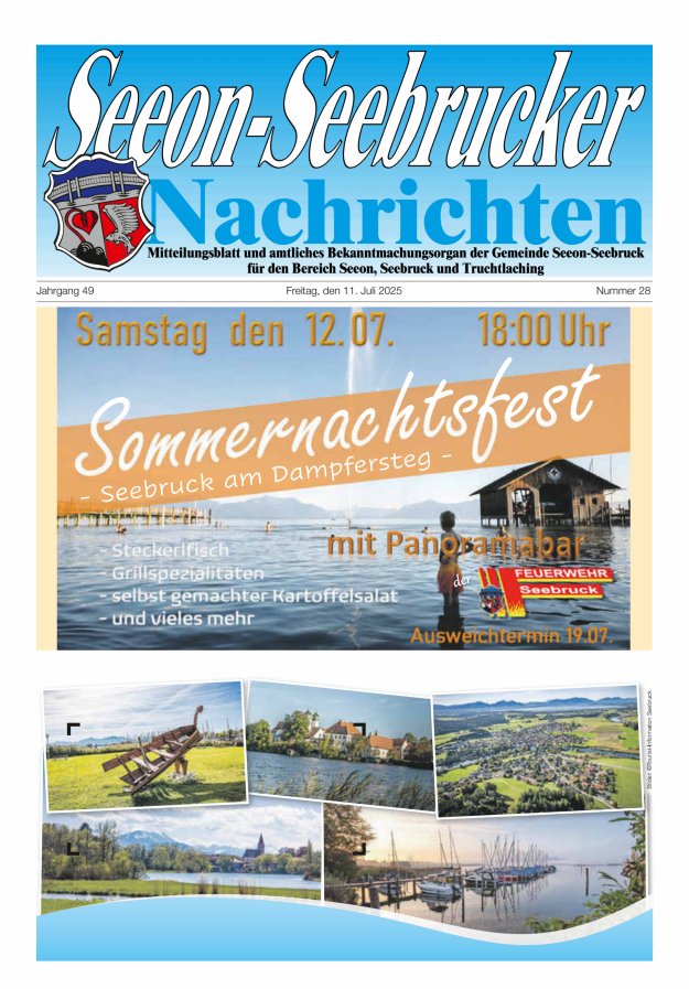 Seeon-Seebrucker Nachrichten Titelblatt 28/2025