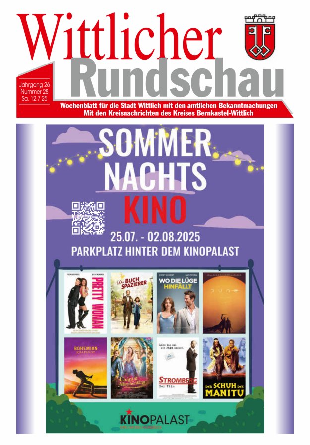 Wittlicher Rundschau Titelblatt 28/2025