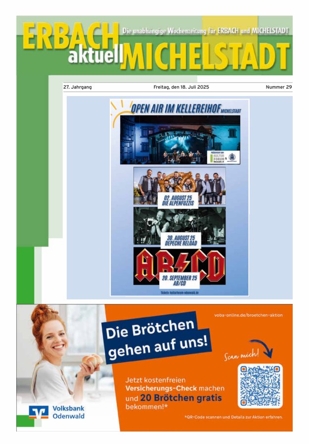 Erbach-Michelstadt aktuell Titelblatt 29/2025