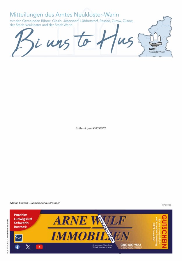 Bi uns to Hus Titelblatt 07/2025