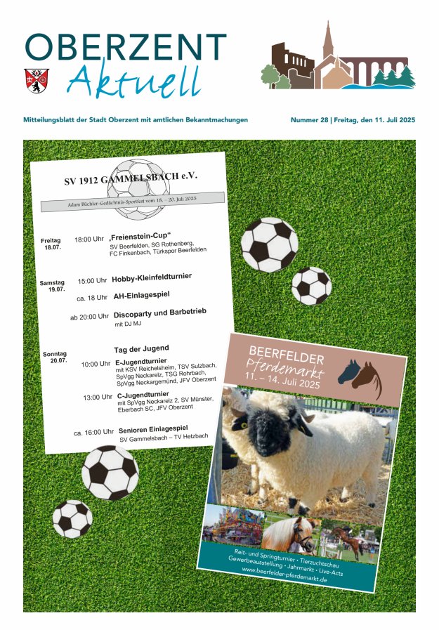 Oberzent aktuell Titelblatt 28/2025