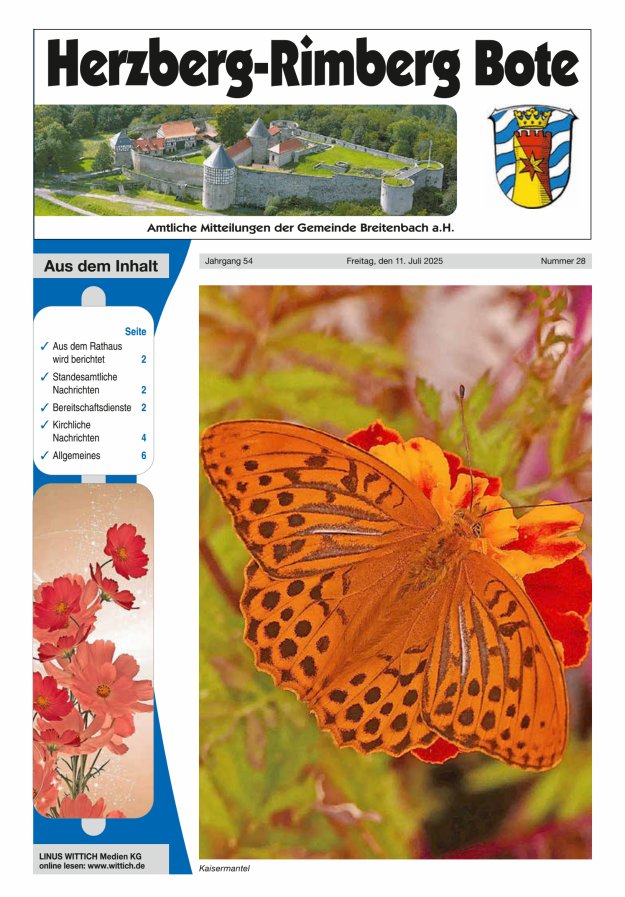 Herzberg-Rimberg Bote Titelblatt 28/2025