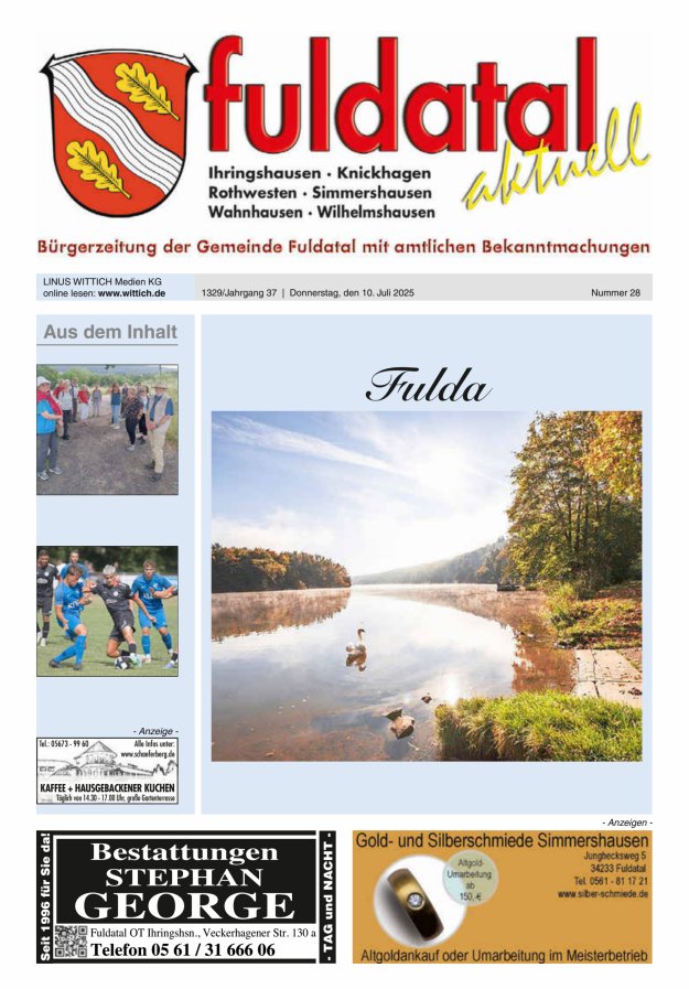 Fuldatal aktuell Titelblatt 28/2025