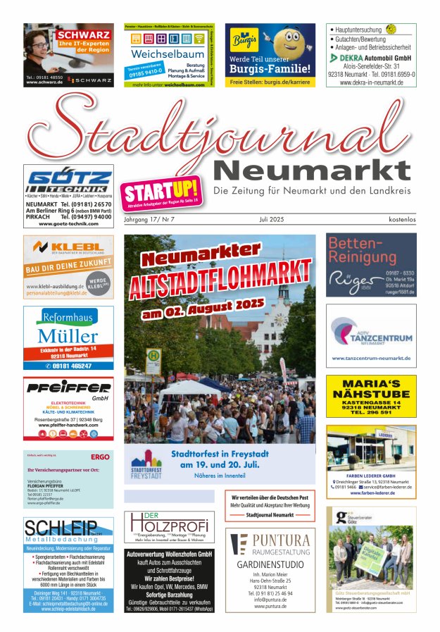Stadtjournal Neumarkt Titelblatt 07/2025