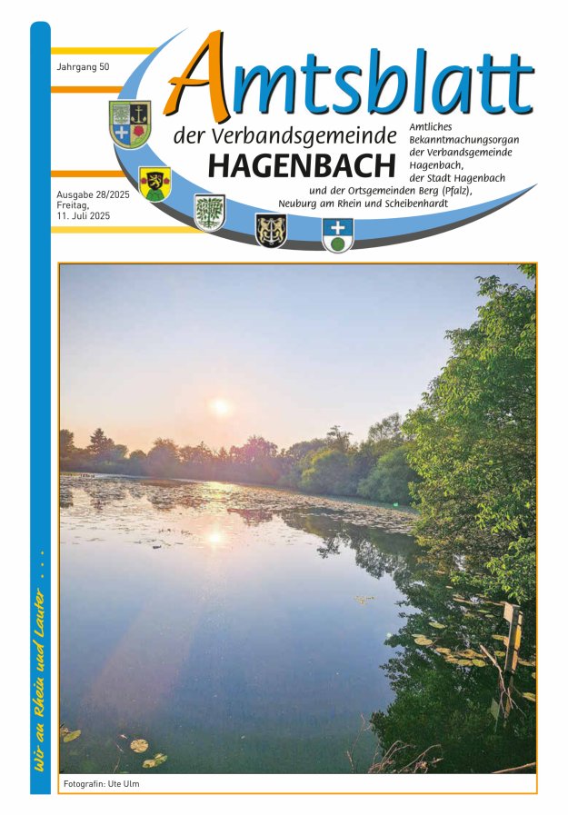 Amtsblatt der VG Hagenbach Titelblatt 28/2025