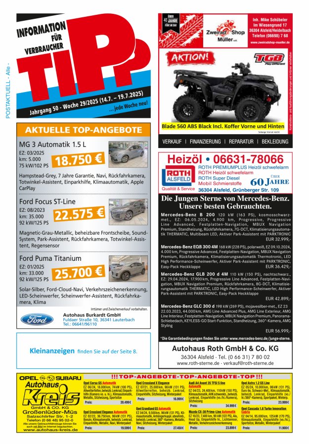 Tipp Vogelsberg Titelblatt 29/2025