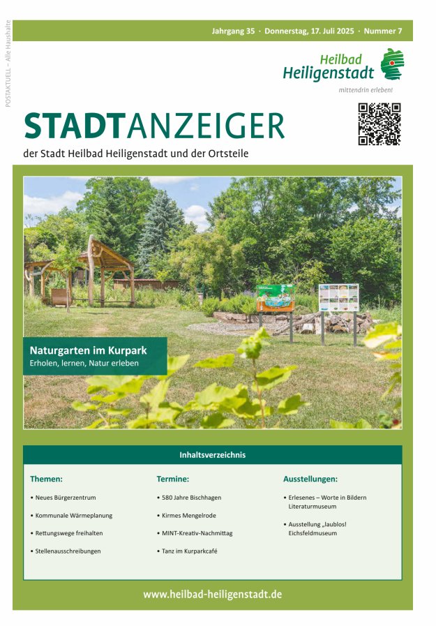 Heiligenstadt Anzeiger Titelblatt 07/2025