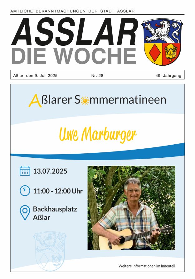 Asslar - Die Woche Titelblatt 28/2025