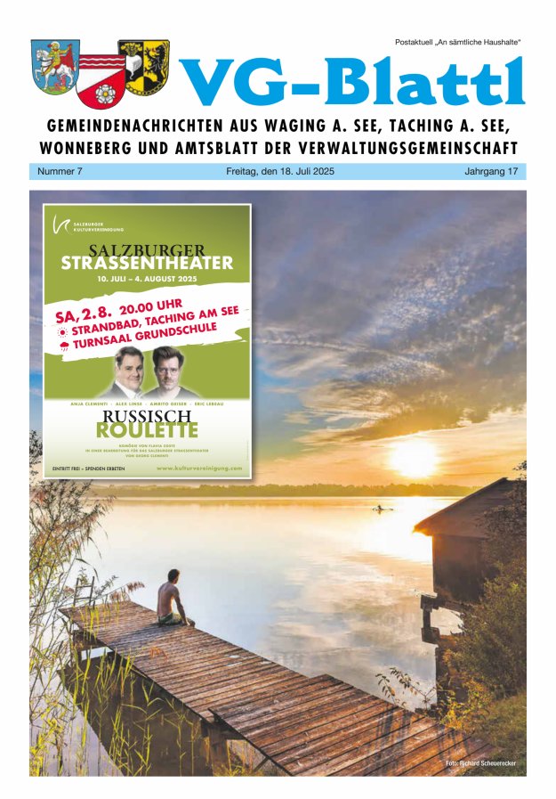 Gemeinde-Zeitung Waging a See Titelblatt 07/2025