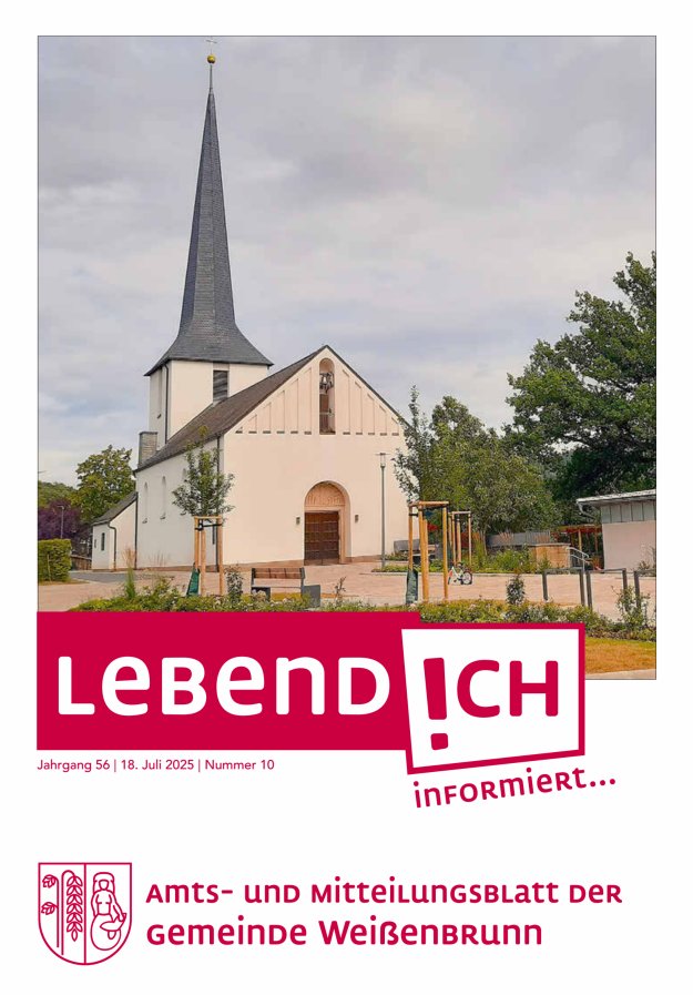 Weißenbrunner Mitteilungsblatt Titelblatt 10/2025