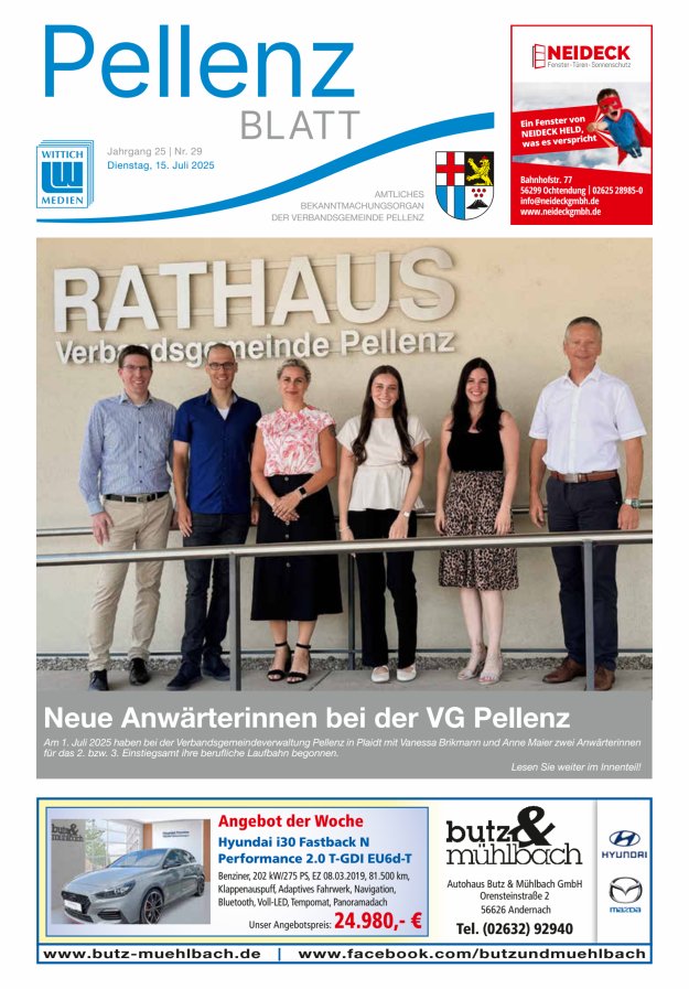 Pellenzblatt Titelblatt 29/2025