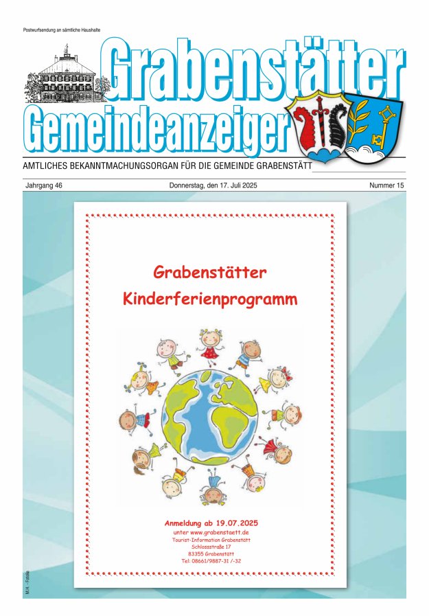 Grabenstätter Gemeindeanzeiger Titelblatt 15/2025