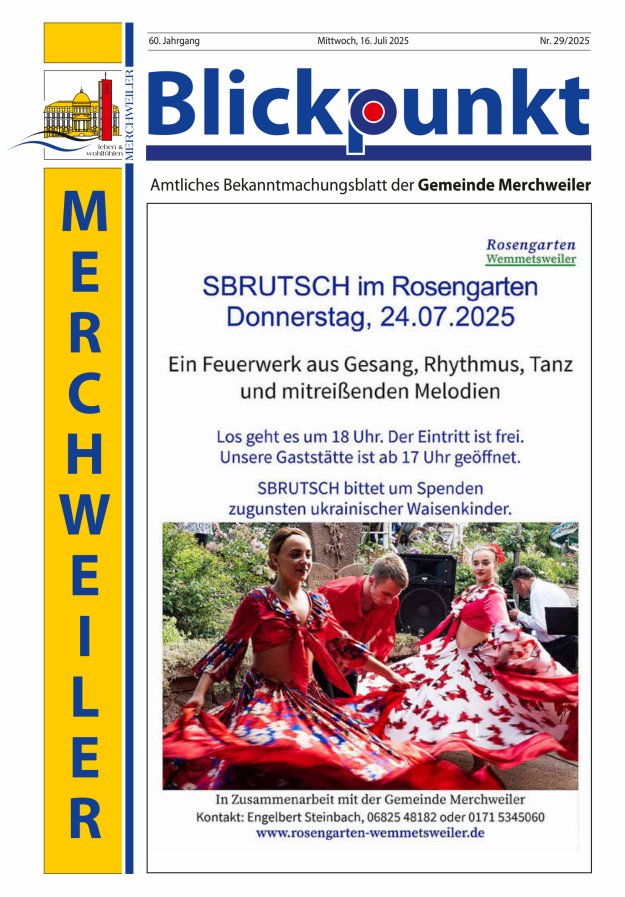 Blickpunkt Merchweiler Titelblatt 29/2025