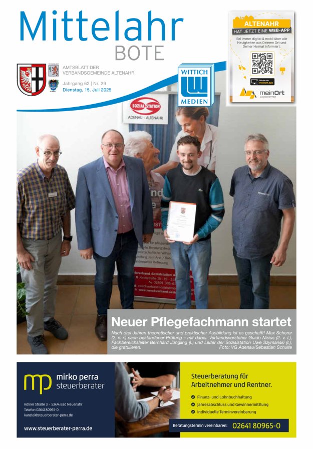 Mittelahr Bote Titelblatt 29/2025