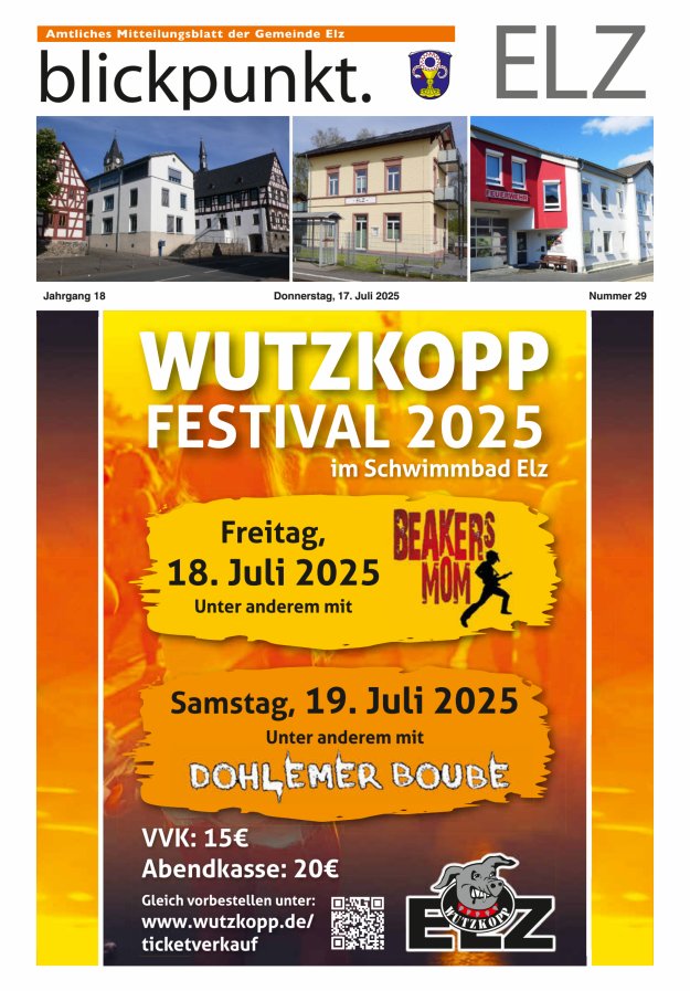 Blickpunkt Elz Titelblatt 29/2025