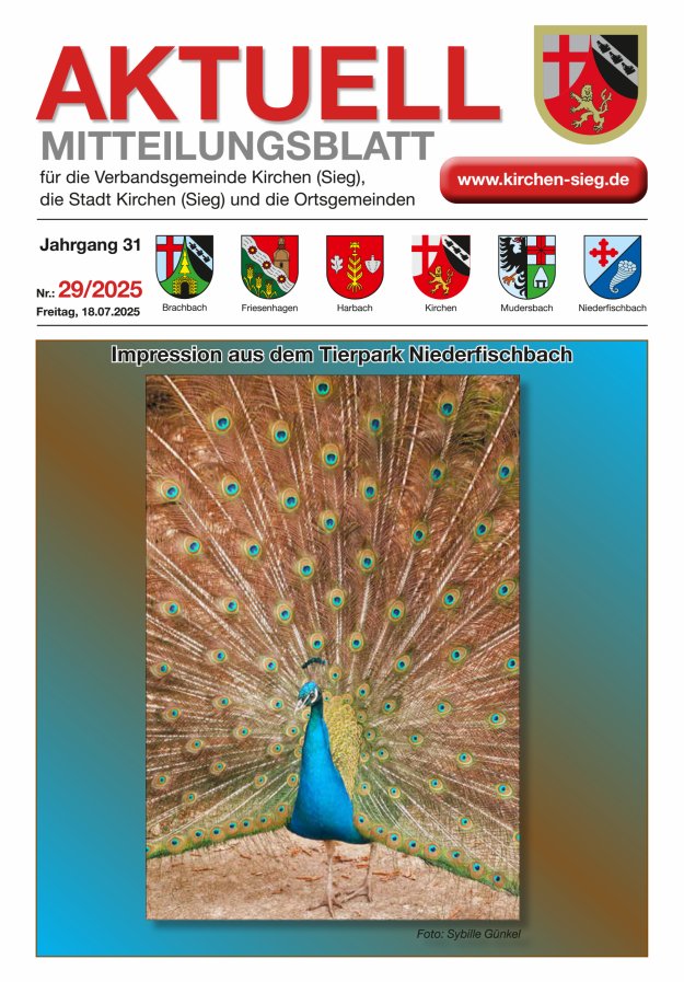 Aktuell - Mitteilungsblatt für die VG Kirchen (Sieg) Titelblatt 29/2025