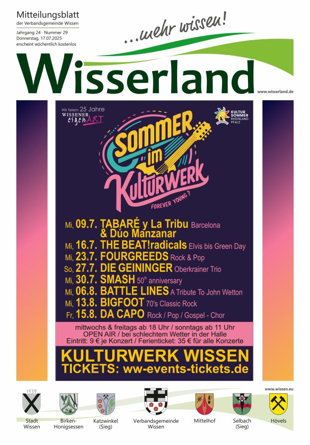 Mitteilungsblatt Wissen - Wisserland...mehr wissen! Titelblatt 29/2025