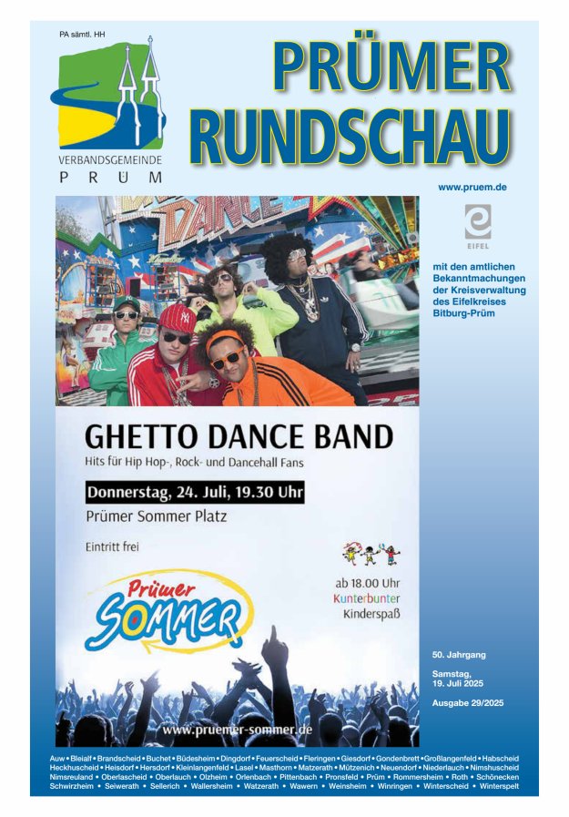 Prümer Rundschau Titelblatt 29/2025