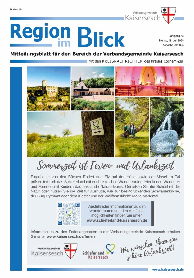 Region im Blick VG Kaisersesch Titelblatt 29/2025