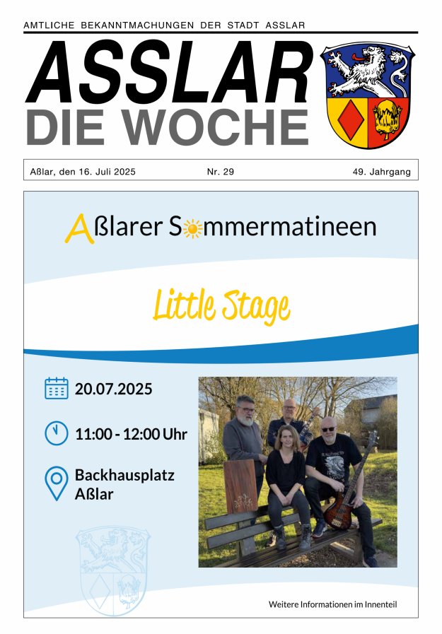 Asslar - Die Woche Titelblatt 29/2025