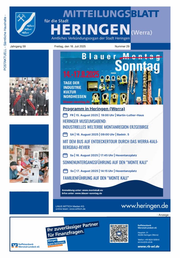 Mitteilungsblatt Heringen Titelblatt 29/2025