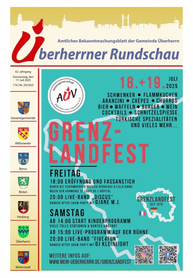 Überherrner Rundschau Titelblatt 29/2025